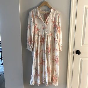 The Great long sleeve prairie printed dress with slip - size 1